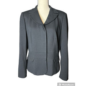 Talbots Jacket Size 10 in Black with Hidden Button Placket Close